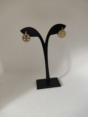 Gold and Silver Logo Women's Earrings